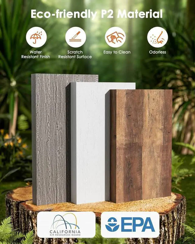 Alt view image 7 of 7 - White Coffee Table for Living Room, 39.4" Farmhouse Wood Coffee Table with Storage, Featuring Open Display Shelf, Hidden Drawers, Robotic Vacuum-Friendly, Ideal for Home Office, White