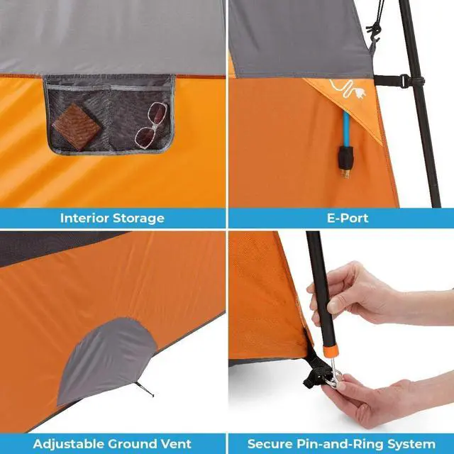 Alt view image 3 of 7 - CORE Tent for Family Camping | 10 Person / 11 Person / 12 Person Large Multi Room Cabin Tents for Car Camping & Outdoor Adventures