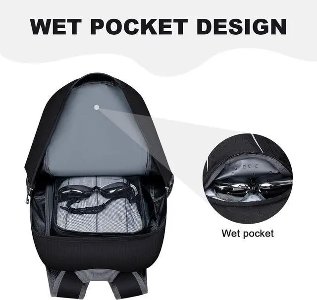 Alt view image 3 of 7 - MIYCOO Backpack - Ultra Lightweight Packable Backpack for Travel Camping, 45L Hiking Back Pack Waterproof Foldable Daypack for Men Women Black