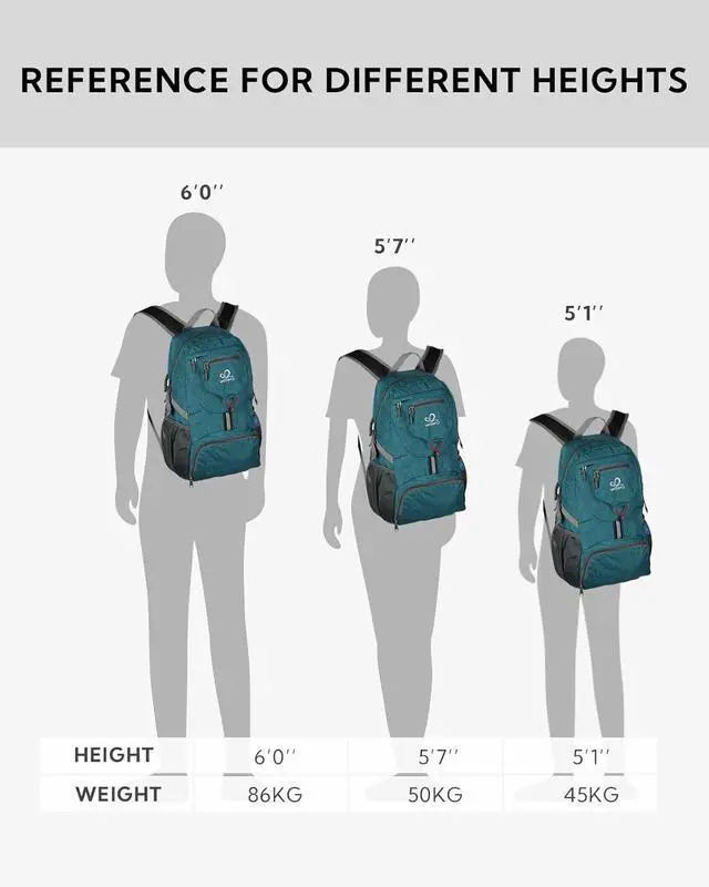 Alt view image 5 of 6 - WATERFLY Small Lightweight Packable Backpack: 20l Ultra Light Foldable Travel Hiking Camping Daypack Day Pack for Man Woman