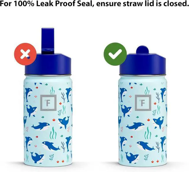Alt view image 3 of 5 - IRON °FLASK Kids Water Bottle - Straw Lid, 20 Name Stickers, Vacuum Insulated Stainless Steel, Double Walled Tumbler Travel Cup, Thermos Mug - Dino Mates, 14 Oz