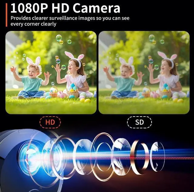 Alt view image 5 of 7 - 1080P HD WiFi Security Camera -Hidden Cameras - WiFi Camera - Spy Cam-Indoor Nanny Cam -Home Security for with App - Surveillance Cameras with Motion Detection and Night Vision
