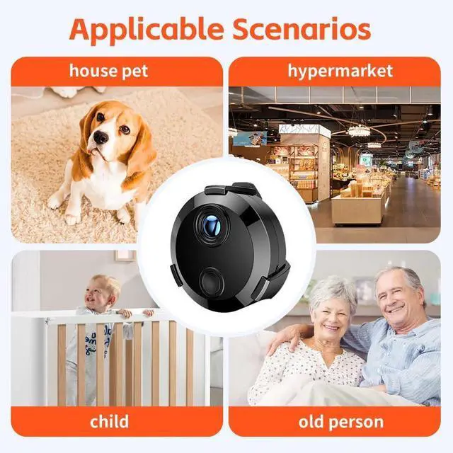 Alt view image 2 of 7 - 1080P HD WiFi Security Camera -Hidden Cameras - WiFi Camera - Spy Cam-Indoor Nanny Cam -Home Security for with App - Surveillance Cameras with Motion Detection and Night Vision