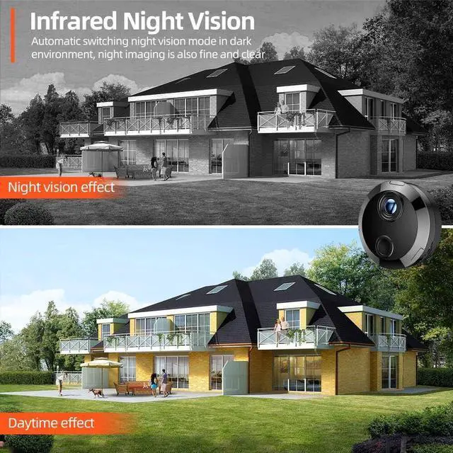 Alt view image 7 of 7 - 1080P HD WiFi Security Camera -Hidden Cameras - WiFi Camera - Spy Cam-Indoor Nanny Cam -Home Security for with App - Surveillance Cameras with Motion Detection and Night Vision