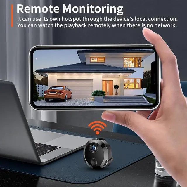 Alt view image 6 of 7 - 1080P HD WiFi Security Camera -Hidden Cameras - WiFi Camera - Spy Cam-Indoor Nanny Cam -Home Security for with App - Surveillance Cameras with Motion Detection and Night Vision