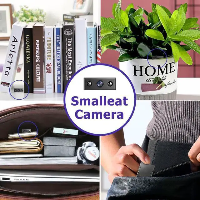 Alt view image 6 of 6 - Spy Cameras 1080P Indoor Hidden Camera Wireless, Mini Camera, Home Security Cam with Motion Detection, Night Vision, App Control