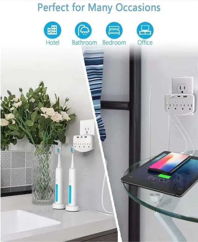 Alt view image 2 of 6 - 1080 HD Hidden Cameras Wireless Mini Spy Camera Small Nanny Cam Wall Outlet Charger WiFi Camera Indoor Camera for Home SecurityUpgraded