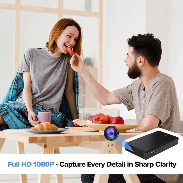 Alt view image 3 of 6 - Hidden Camera Portable Charger  1080P Full HD Spy Camera with WiFi & Night Vision, Wireless Mini Nanny Cam for Home Security, Indoor/Outdoor Covert Surveillance