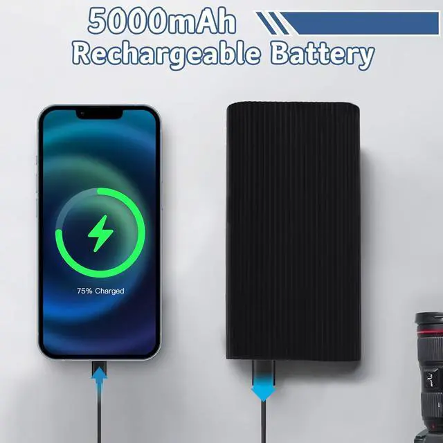 Alt view image 4 of 7 - Power Bank Camera, WiFi Smart Indoor Security Camera 1080P HD Wireless Nanny Cam with Motion Detection, Portable Video Recorder for Home, Baby, Pet, No Audio