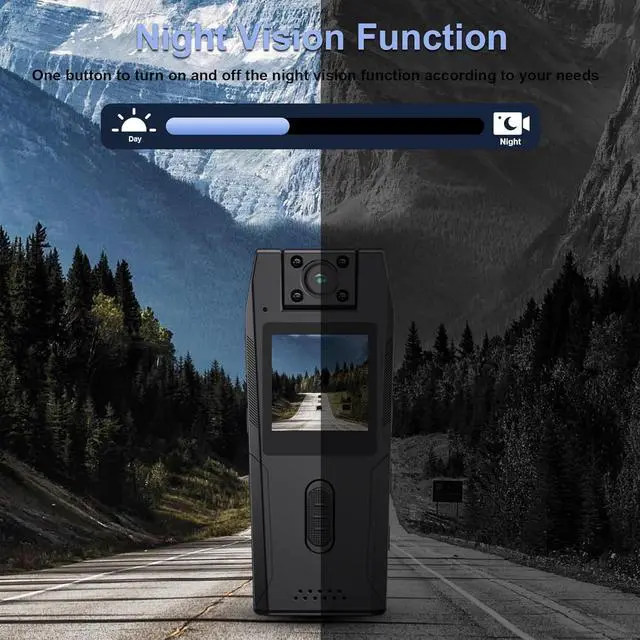 Alt view image 2 of 6 - Body Camera with 180° Rotating Lens, HD 1080P Mini Portable Body Cam with Night Vision, Video and Audio Recording, Wearable Smart Camcorder for Law Enforcement