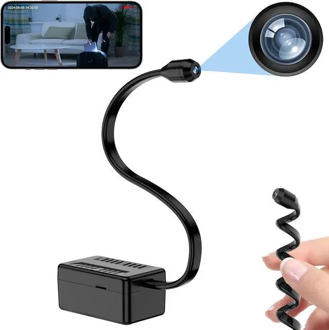 Alt view image 6 of 7 - Mini Spy Camera with 1080P, Hidden Camera WiFi, APP, Motion Detection for Home, Indoor, Baby, Dog, Cat (A)
