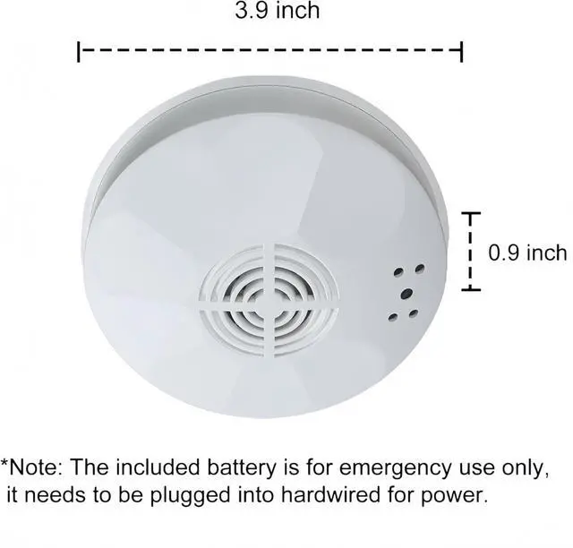 Alt view image 5 of 7 - Ultra 4K HD WiFi Hidden Camera, Smoke Detector Shaped, with Clear Night Vision | 800mAh Rechargerable Battery | Video Recording, Wired 120V AC Connector Home Security Alarm Camera (9120 Model)
