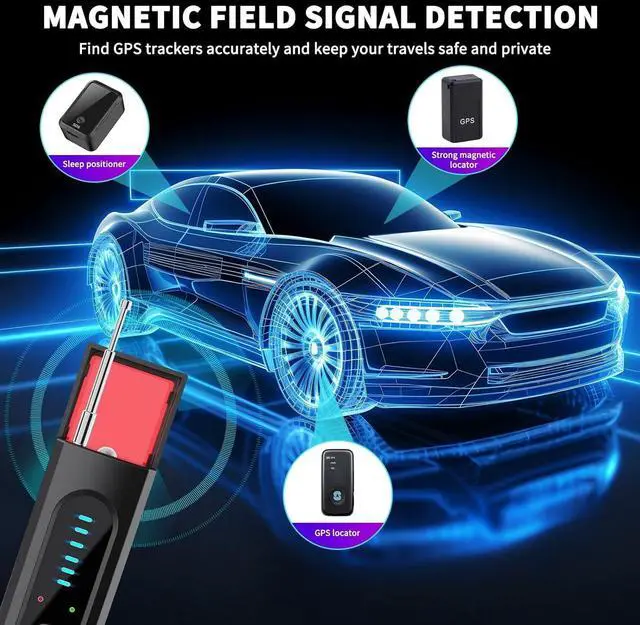 Alt view image 6 of 7 - Hidden Camera Detector for Travel, 2025 Upgraded Spy Camera Detector, Hidden Device Finder, Wireless Signal Scanner for Office, 5 Levels Sensitivity 4 Modes, 25H Working Time