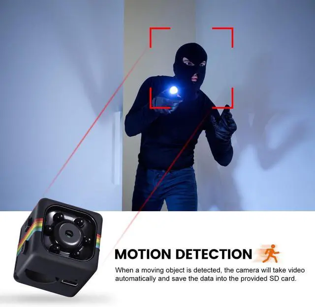 Alt view image 3 of 6 - No WiFi Security Camera, Mini Spy Camera with Pre-Installed 32GB TF Card, 1080P FHD Video, 12MP Photoshoot, 360° Rotation Bracket, Small Cameras for Cycling, Travel, Indoor, Outdoor Security