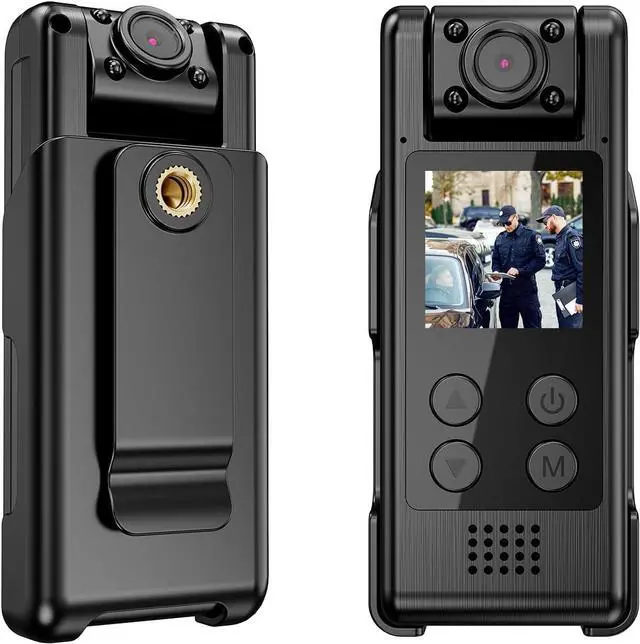 Main image of 4K WiFi Body Camera with 64G Memory Card, Portable Body Worn Cam with 180° Rotatable Lens, Night Vision, 2000mAh Battery for Daily Records, Delivery/Serving Jobs