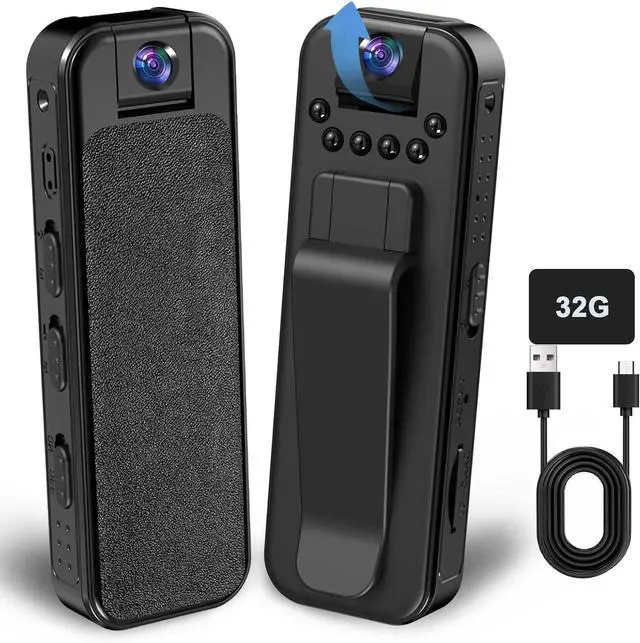 Main image of Mini Body Camera, 1080P Portable Camcorder, Body Worn Cam, Sport Camera with 32GB SD Card, Night Vision for Cycling Climbing Security, No WiFi Needed