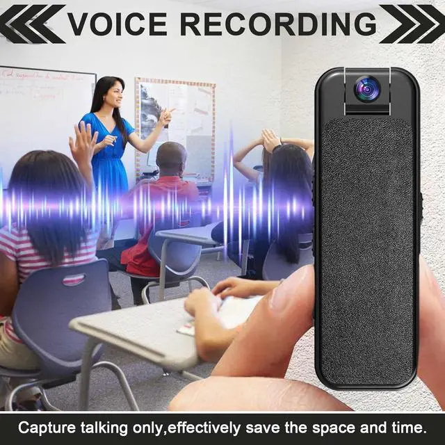 Alt view image 5 of 7 - Mini Body Camera, 1080P Portable Camcorder, Body Worn Cam, Sport Camera with 32GB SD Card, Night Vision for Cycling Climbing Security, No WiFi Needed