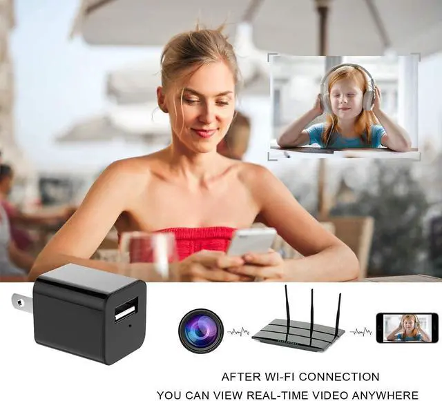 Alt view image 5 of 7 - 1080P WiFi Camera Hidden Indoor Security Camera Baby Monitor Surveillance Security Cam Hidden Spy Detector-002