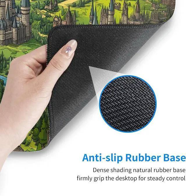 Alt view image 4 of 7 - Anime Castle Desk Mat Large Gaming Mouse Pad Anime Castle Extended Mousepad Big in Laptop Computer Mouse Keyboard Mat for Office Desk Decor 31.5x12 in