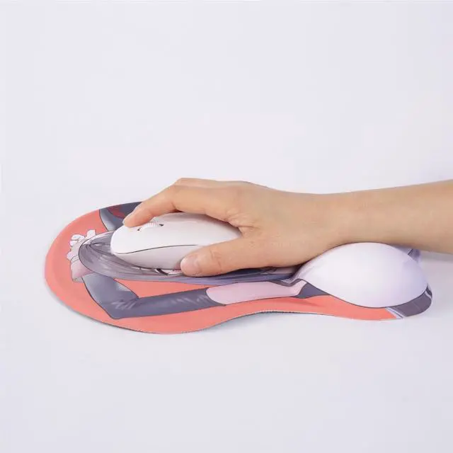 Alt view image 2 of 5 - Orange Anime Mouse Pads Boob Oppai Gaming 3D Mousepads 2Way Skin