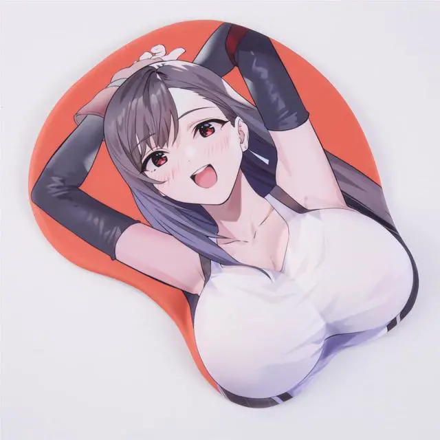 Main image of Orange Anime Mouse Pads Boob Oppai Gaming 3D Mousepads 2Way Skin
