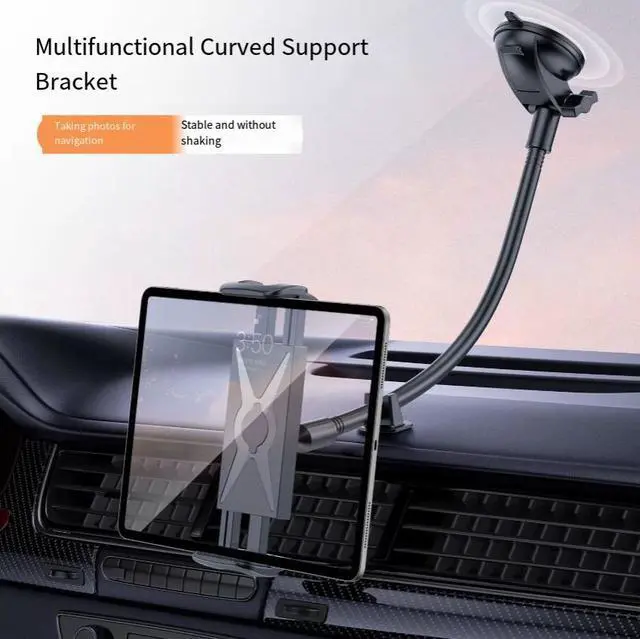 Alt view image 2 of 6 - Multi-functional curved bracket - universal mountingfor mobile phones, tablets, dashboard,windshield.