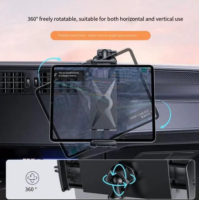 Alt view image 3 of 6 - Multi-functional curved bracket - universal mountingfor mobile phones, tablets, dashboard,windshield.