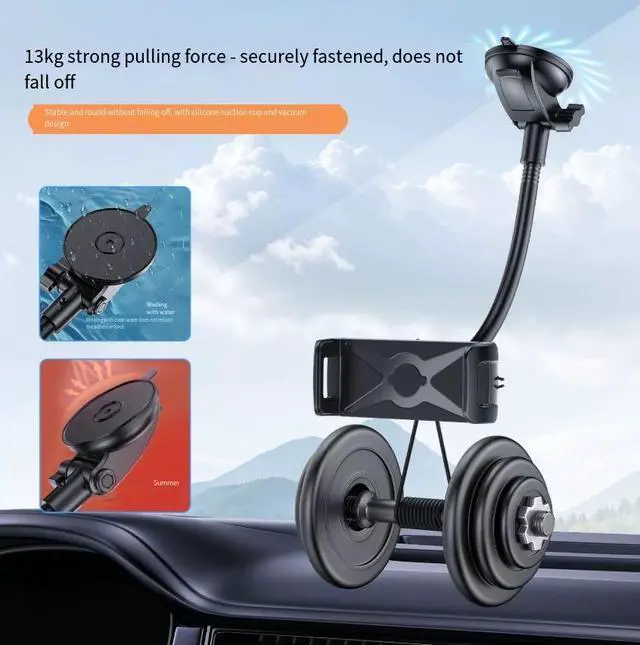 Alt view image 4 of 6 - Multi-functional curved bracket - universal mountingfor mobile phones, tablets, dashboard,windshield.