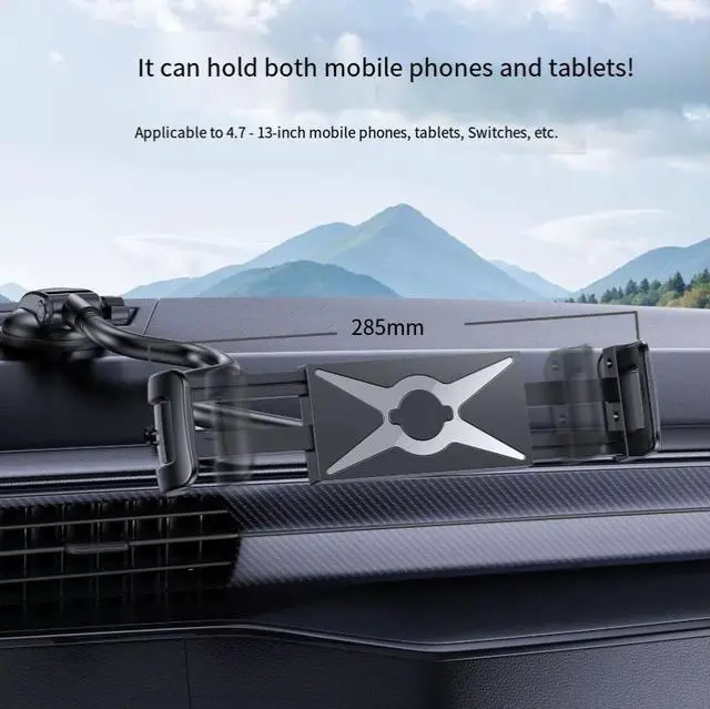 Alt view image 5 of 6 - Multi-functional curved bracket - universal mountingfor mobile phones, tablets, dashboard,windshield.