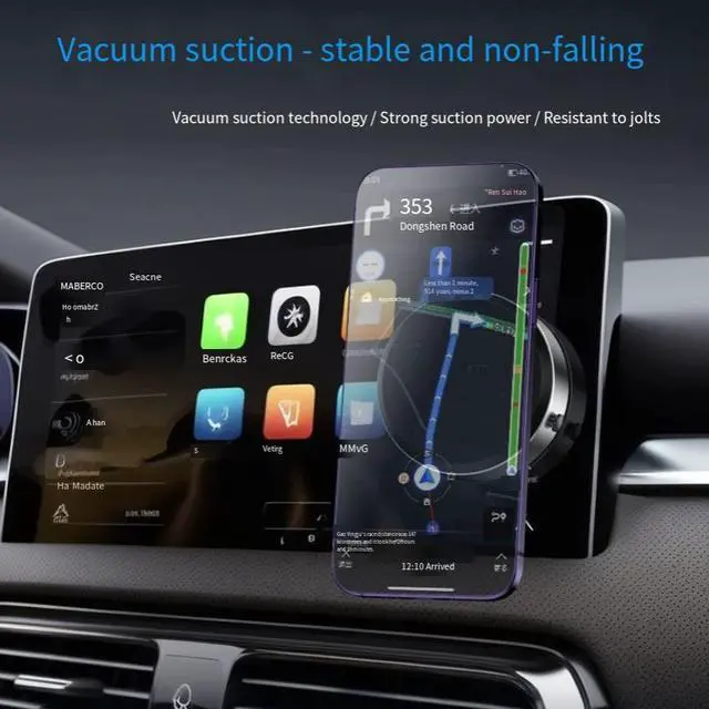 Alt view image 5 of 5 - Advanced technology first-generation electric vacuum suction dualsided adsorption mobile phone stand -screen electric strong magnetic
suction stand