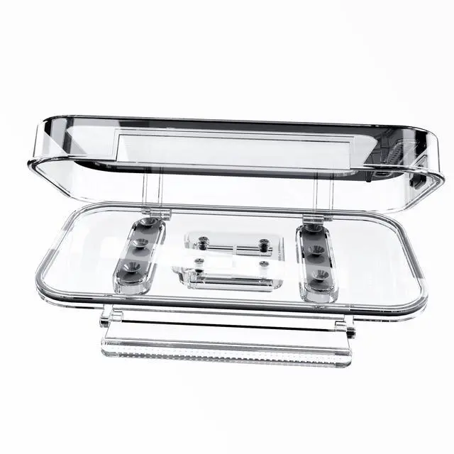 Alt view image 3 of 4 - Bathroom waterproof mobile phone box-no dlingrequired- wa-mounted with touchscreen - mobile phone holderfor bathroom while taking a
shower-sealedforwatchingTVshows