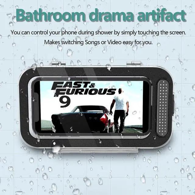 Alt view image 2 of 4 - Bathroom waterproof mobile phone box-no dlingrequired- wa-mounted with touchscreen - mobile phone holderfor bathroom while taking a
shower-sealedforwatchingTVshows