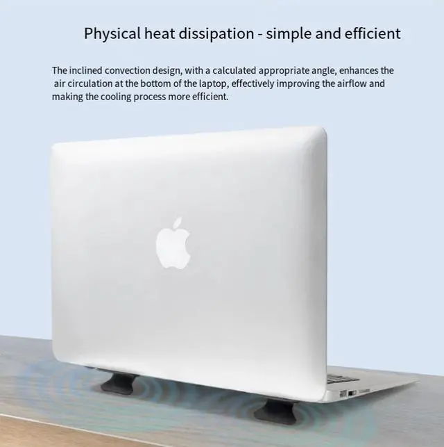 Alt view image 3 of 4 - X3 square notebook cooling foot pad, notebook, tablet, mobile phone, portable folding cooling stand, invisible and convenient