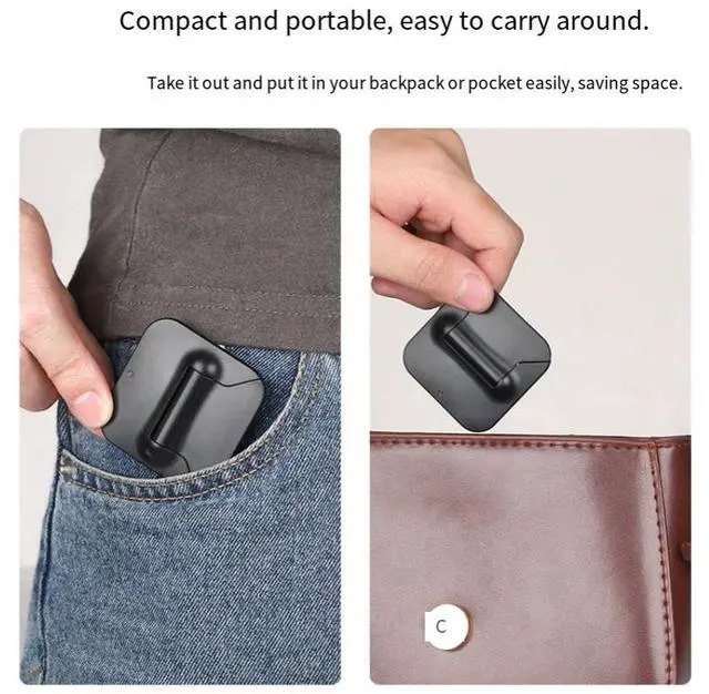 Alt view image 4 of 4 - X3 square notebook cooling foot pad, notebook, tablet, mobile phone, portable folding cooling stand, invisible and convenient