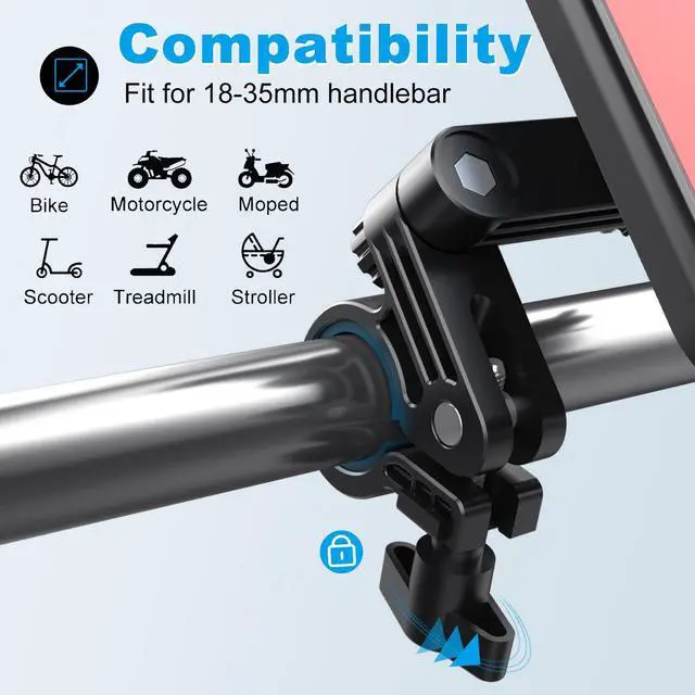 Alt view image 5 of 5 - New outdoor cycline waterproof mobile phone navigation stand for bicycle, electric vehicle, motorcycle handlebars, mobile phone holdei