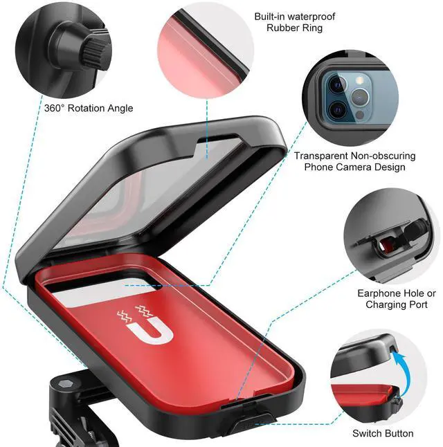 Alt view image 4 of 5 - New outdoor cycline waterproof mobile phone navigation stand for bicycle, electric vehicle, motorcycle handlebars, mobile phone holdei