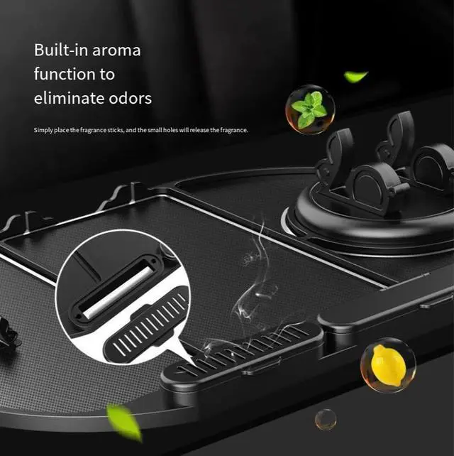 Alt view image 3 of 5 - New model car-mounted mult;-functional anti-slip mat 360-degree mobile phone navigation stand dashboard storage area license plate
mirrorglasses