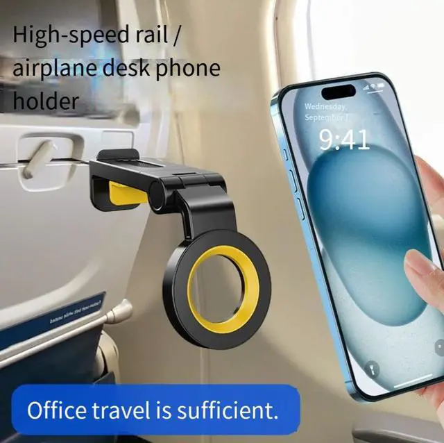 Alt view image 4 of 6 - New Magsafe magnetic travel phone holder- suitable for use on high-speed trains, airplanes, diningtables. Potable lazy person's support