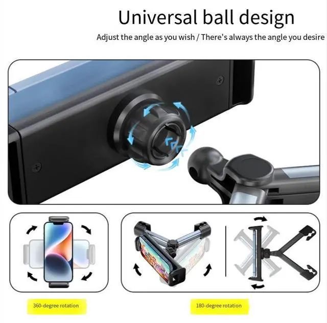 Alt view image 4 of 5 - new upgradedtelescopic headrest support for car rearseat-universalholderfor mobile phones andtablets -360-degree rotation