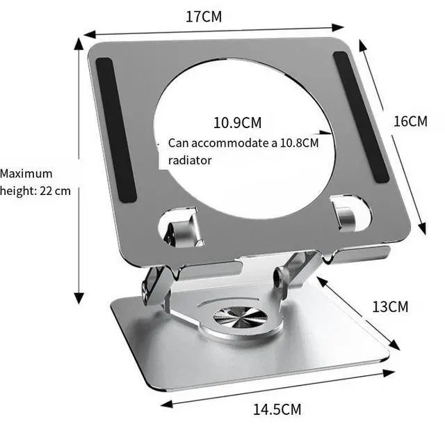 Alt view image 2 of 6 - Best-selling tablet rotating game-playing stand for"Fortnite" on the desktop, made of metal, with folding and hollow design for heat
dissipation,suitableforlive streaming and gaming, aconvenient and l