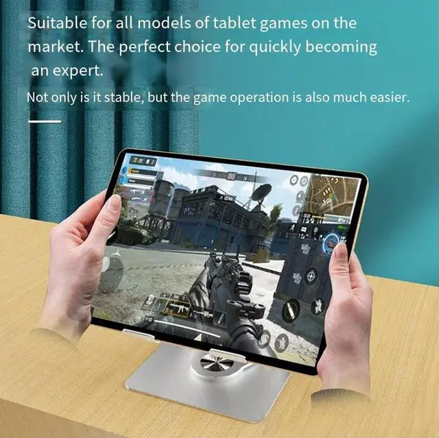 Alt view image 5 of 6 - Best-selling tablet rotating game-playing stand for"Fortnite" on the desktop, made of metal, with folding and hollow design for heat
dissipation,suitableforlive streaming and gaming, aconvenient and l