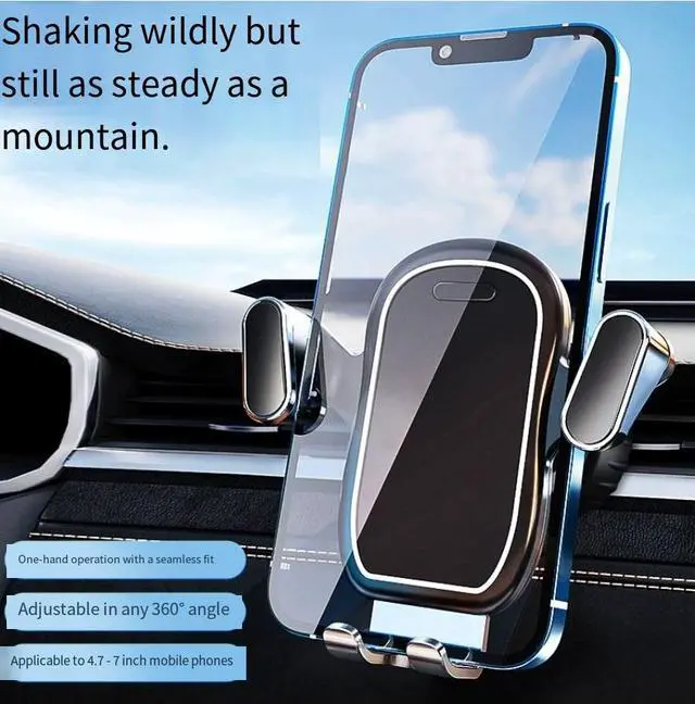 Alt view image 2 of 5 - Car air outlet mobile phone navigation bracket, hook forvetical and horizontal air outlet fixation brackets
