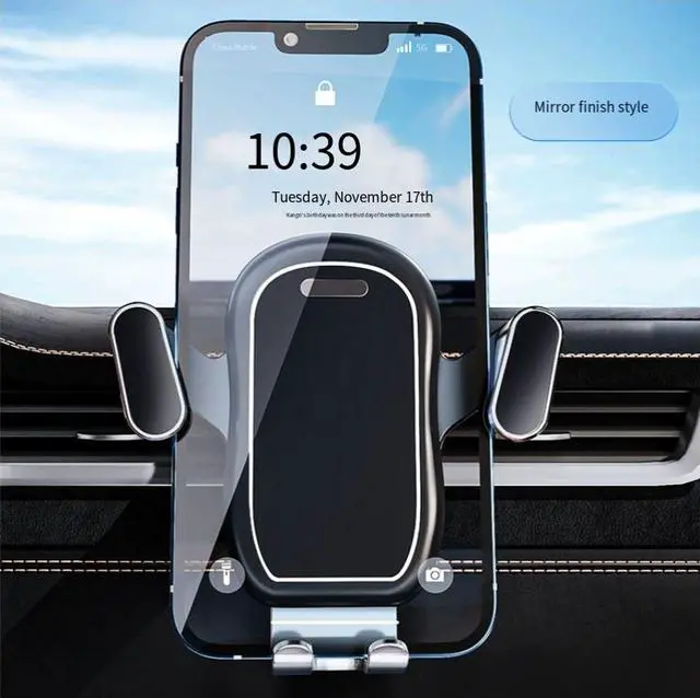 Alt view image 5 of 5 - Car air outlet mobile phone navigation bracket, hook forvetical and horizontal air outlet fixation brackets