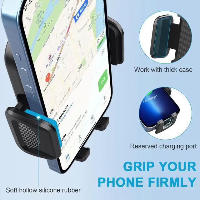 Alt view image 4 of 5 - Car-mounted mobile phone navigation stand. Dashboardsuction cup-style mobile phone holder with 360-degree rotation capability.