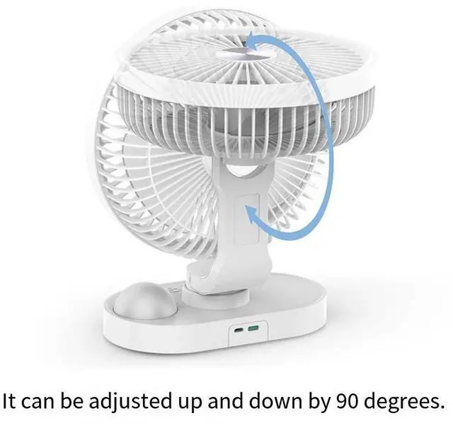 Alt view image 3 of 5 - New desktop fan - ofice dormitory desk fan - silent 8-inch powerful fan - rechargeable - household small electric fan