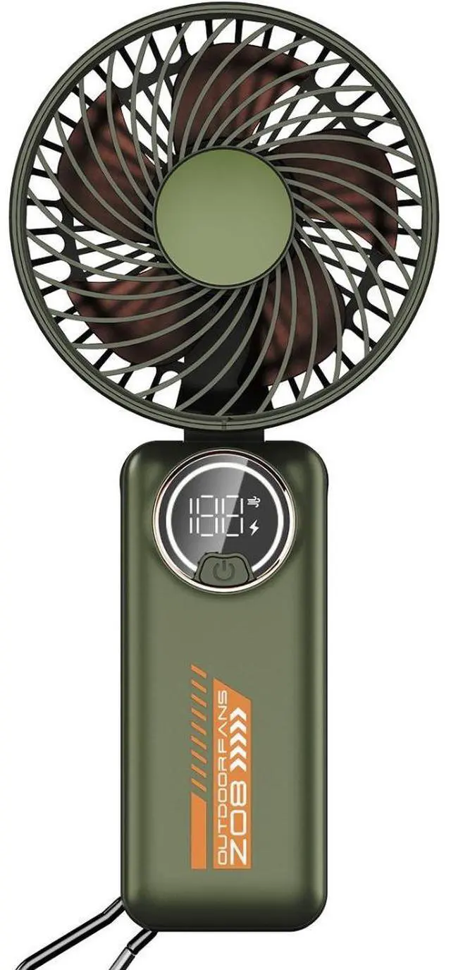 Main image of New Model Foldable Digjtal Display fan - Desktop Portable silent Hanging Neck Outdoor UsB chargingsmall Fan