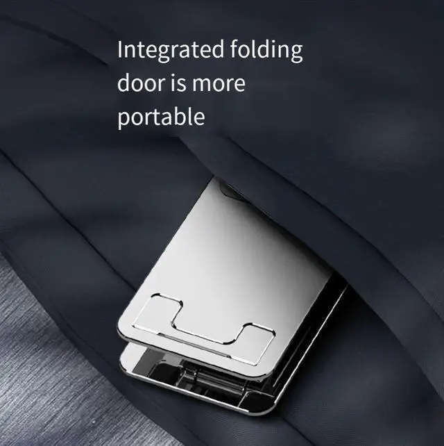 Alt view image 4 of 5 - binge-watchingshows
All-aluminum integrated folding portable stand -versatile for mobile phones, tablets, and desktop use- rotating desk forlazy live streaming and