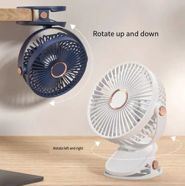 Alt view image 4 of 5 - Dormitory small fan - USB charging version for attaching to the desktop, portable night light with built-in battery version