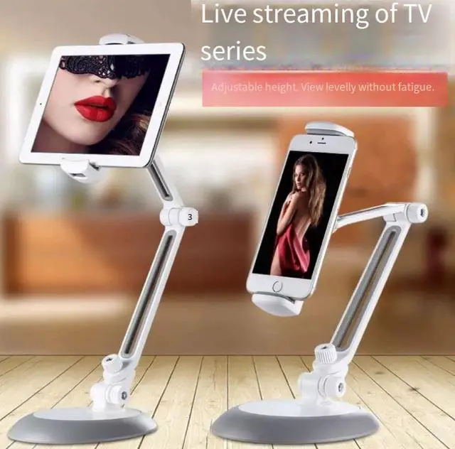 Alt view image 2 of 4 - Table lamp-style aloysupport for 360-degree adjustment ofmobile phones and tablets,universal desktopsupport for watching IVseries and live streaming.
lazy person's support.