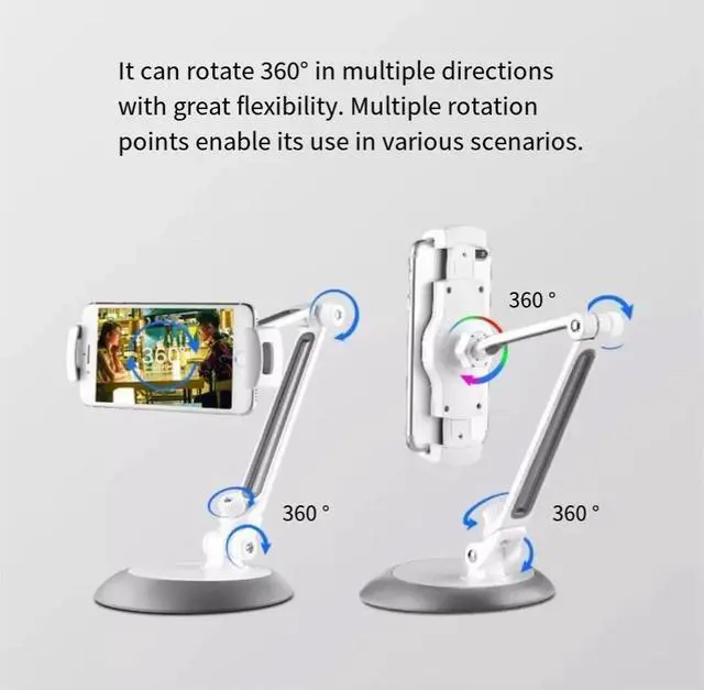 Alt view image 4 of 4 - Table lamp-style aloysupport for 360-degree adjustment ofmobile phones and tablets,universal desktopsupport for watching IVseries and live streaming.
lazy person's support.
